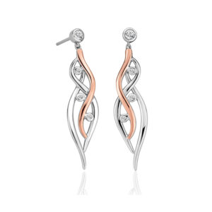Clogau Nature's Wonder Sterling Silver Waterfall Drop Earrings with Topaz 3SCTWIE