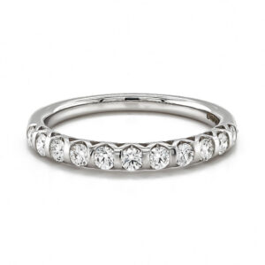 18ct White Gold 11 Brilliant Cut Diamond Eternity Band Total .51cts