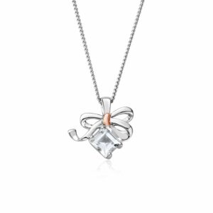 Clogau Christmas Bow Silver Pendant 3SCGS0714