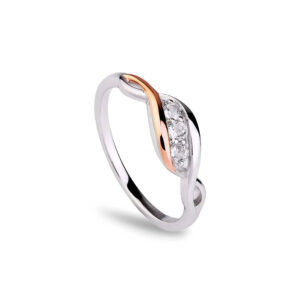 Clogau Past Present Future® Sterling Silver Ring with Topaz 3SPPFR