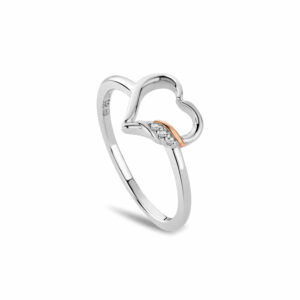 Clogau Past Present Future® Sterling Silver Heart Ring with Topaz 3SPPF0801