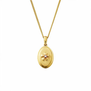 Clogau Nature's Wonder 9ct Solid Gold Forget-Me-Not Pendant with Diamond GFMN0762