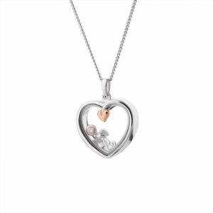 Clogau Tree of Life® Sterling Silver Inner Charm Heart Pendant with Topaz 3SICLP14