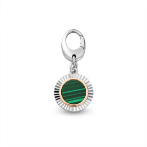 Clogau Tree of Life Padarn Silver and Malachite Charm 3SMCH0777