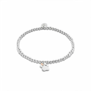 Clogau Paw Prints Sterling Silver Affinity Bracelet with Topaz 3SAFF0224