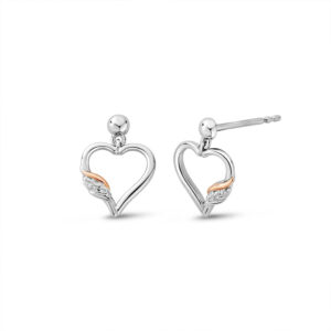 Clogau Past Present Future® Sterling Silver Heart Earrings with Topaz 3SPPF0800