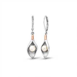 Clogau Beachcomber Shell Silver and Pearl Earrings SLYV0791