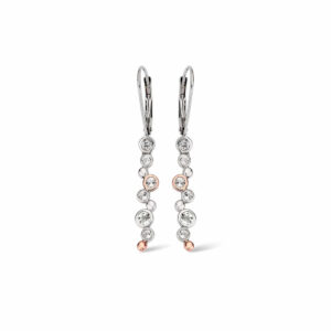 Clogau Celebration Sterling Silver Drop Earrings with Topaz 3SME2