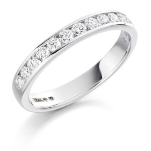 Platinum Diamond Channel Set Band .50cts