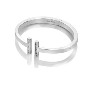Hot Diamonds x Tasha Ghouri Silver T-Bar Bangle DC202