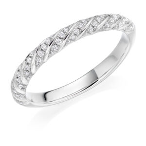 Platinum Twisted Diamond Eternity Band .22ct
