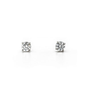 Pre-Owned 18ct White Gold Brilliant Cut Diamond Screw Back Earrings 0.62ct