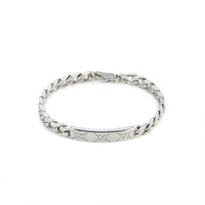 Gucci Silver Signature Tag Bracelet YBA814851001