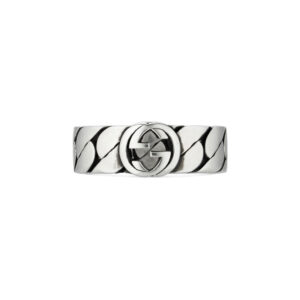 Gucci Silver Interlocking G 6mm Ring YBC661513001