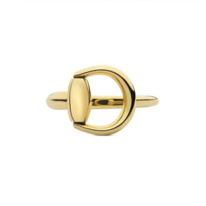 Gucci 18ct Yellow Gold Horsebit Ring YBC795651001