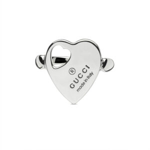 Gucci Silver Trademark Heart Ring YBC796357001