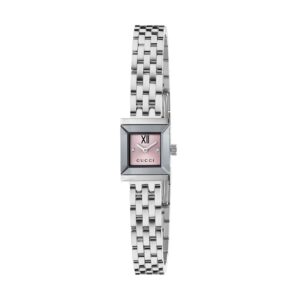 Gucci G-Frame Pink Dial 18mm Quartz Watch YA128539