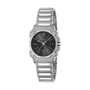 Gucci G-Flat Black Dial 30mm Quartz Watch YA166505