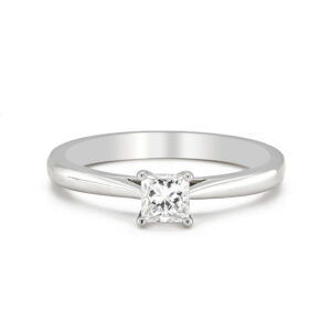 Platinum Single Princess Cut E colour Diamond Ring .40cts