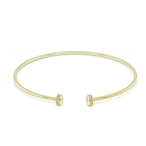 18ct Yellow Gold Diamond Torque Bangle .15cts
