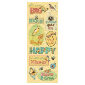 K&Company Sw Nature Words Adhesive Chipboard