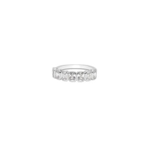 Carat* Silver Cassidy 7 Stone Emerald Line Ring - CR925W-CASS-W-6