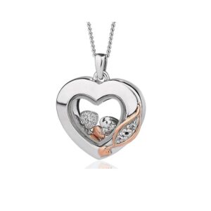 Clogau Past Present Future® Sterling Silver Heart Inner Charm Pendant with Topaz 3SICLP19