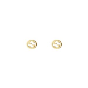 Gucci Interlocking G 18ct Yellow Gold  Stud Earrings YBD66211100100U