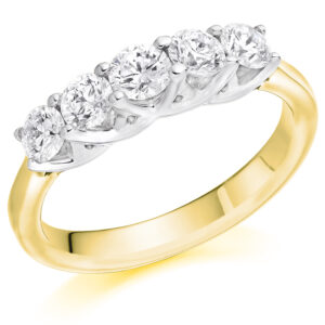 18ct Yellow & White Gold Brilliant Cut 1.00ct Diamond Ring