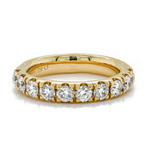 18ct Yellow Gold Brilliant Cut 1.19ct Diamond Claw Set Band