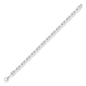 9ct White Gold Oval Link Bracelet