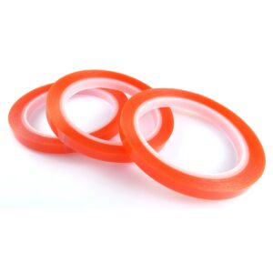 Phoenix 9mm X 10 Metre - 3 Rolls Of Sticky Red Double Sided Tape