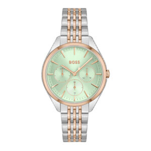 BOSS Steel and Rose Saya Green Chronograph Dial 1502641
