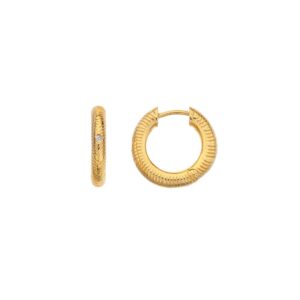 Hot Diamonds X Golden Edit Spirit Hoop Earrings DE678