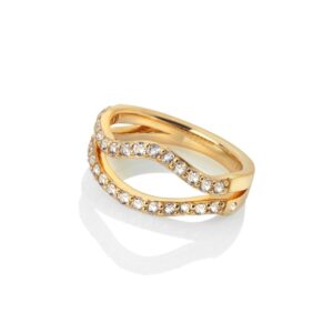 Hot Diamonds X Golden Edit Extravagance Ring DR223