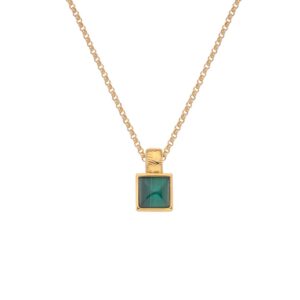 Hot Diamonds X Golden Edit Revive Malachite Pendant DP844