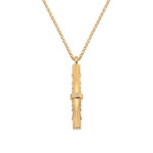 Hot Diamonds X Golden Edit Hope Vertical Bar Pendant DP849