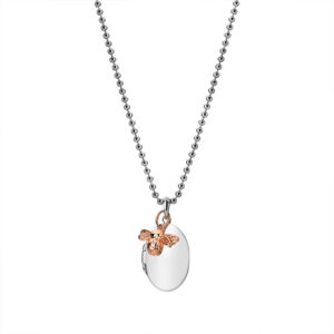 Hot Diamonds Silver and Rose Bee Locket DP878