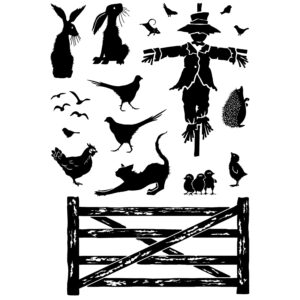 Card-io On The Fence A6 Clear Stamp Set