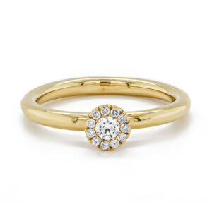 18ct Yellow Gold Brilliant Cut Diamond Cluster Ring