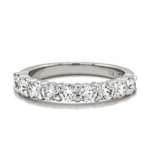 18ct White Gold Brilliant Cut Diamond Claw Set Band