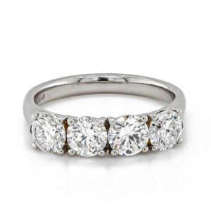 Platinum 2.01cts Four Diamond Claw Set Ring