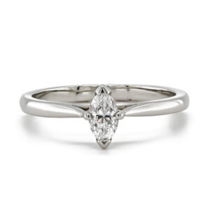 Platinum Single Marquis D colour .41ct Ring