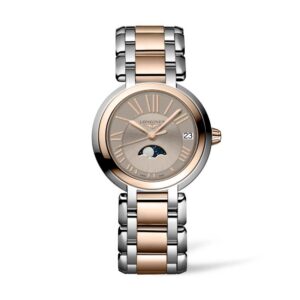 LONGINES PrimaLuna Moonphase Steel and Rose Taupe Dial L8.115.5.61.7
