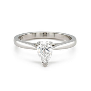Platinum Pear Shaped Lab Grown Diamond Ring .70cts