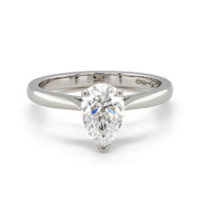 Platinum Pear Shaped Lab Grown Diamond Ring 1.30ct