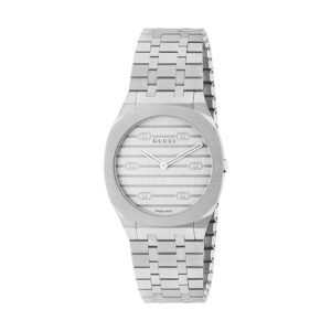 GUCCI 25H 30mm Silver Dial Bracelet Watch YA163501