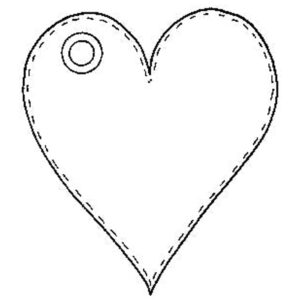 Lindsay Mason Stitched Heart Tag