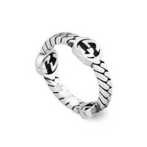 Gucci Interlocking G Gourmette Ring 5.5mm YBC661523001