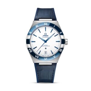 OMEGA Constellation Co Axial 41mm White Dial Blue Leather Strap 13133412104001